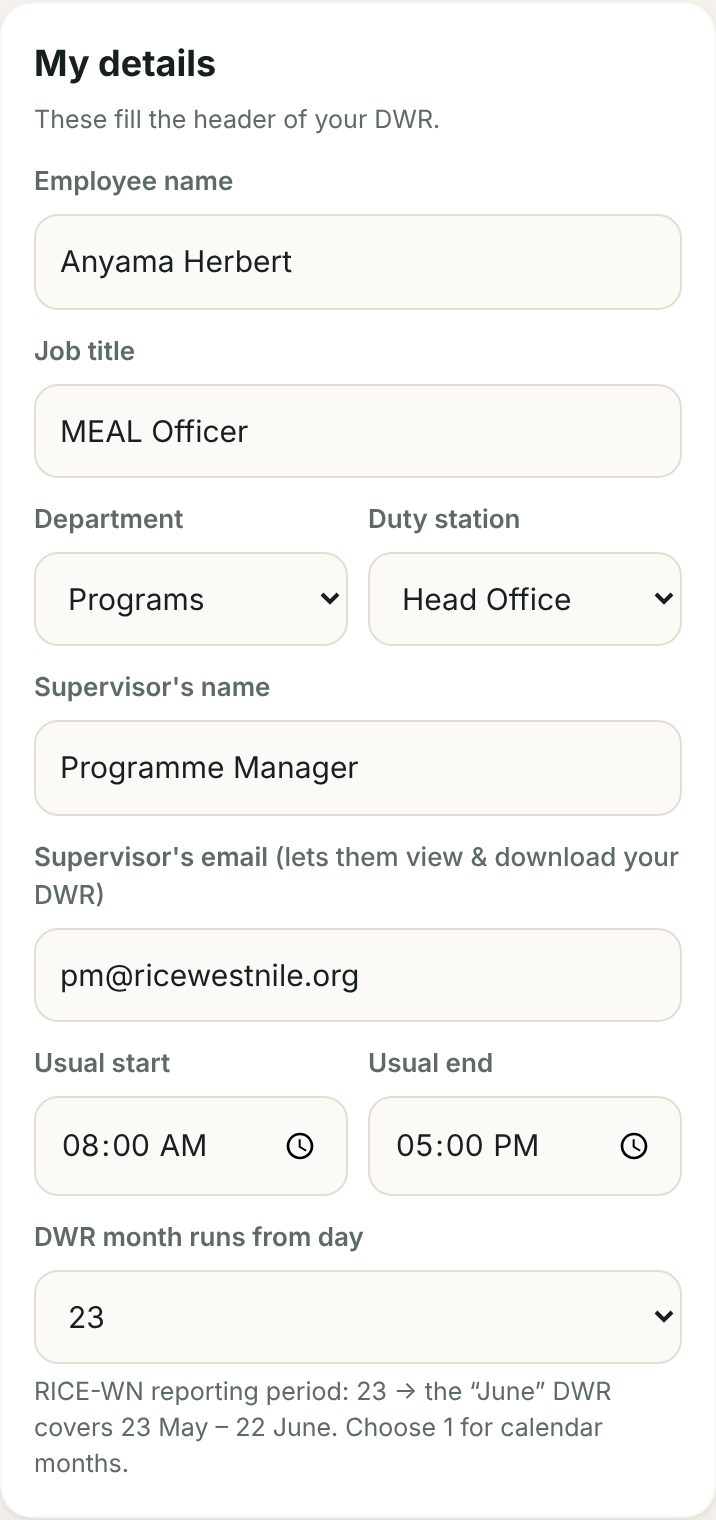 Profile details
